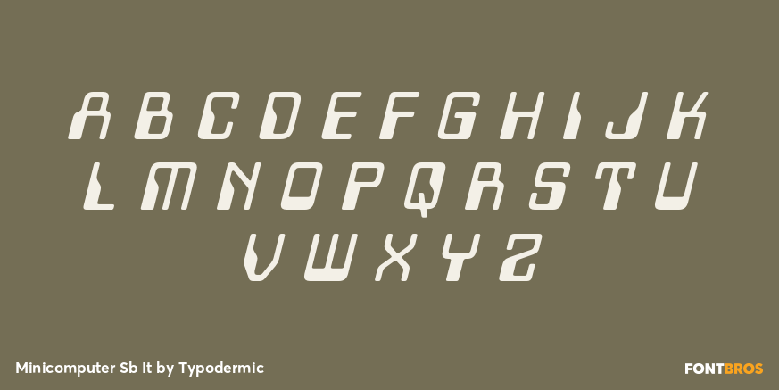 Minicomputer Sb It Font Poster #2