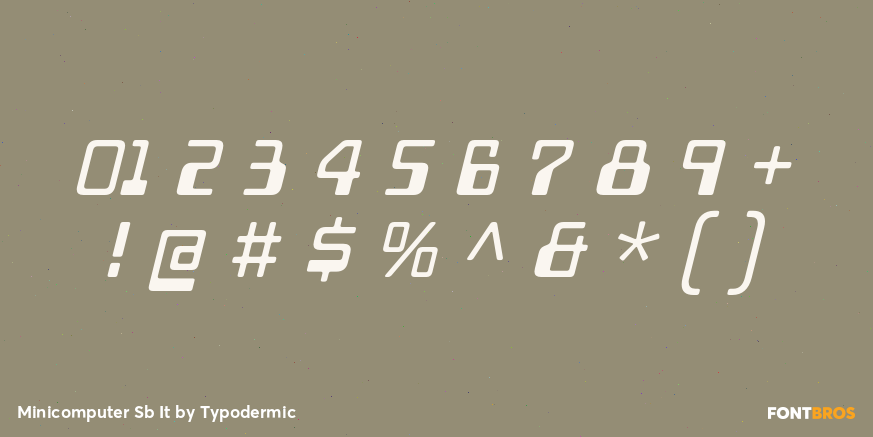 Minicomputer Sb It Font Poster #4