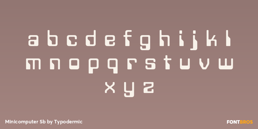 Minicomputer Sb Font Poster #3