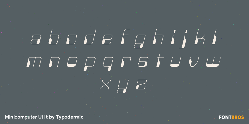 Minicomputer Ul It Font Poster #3