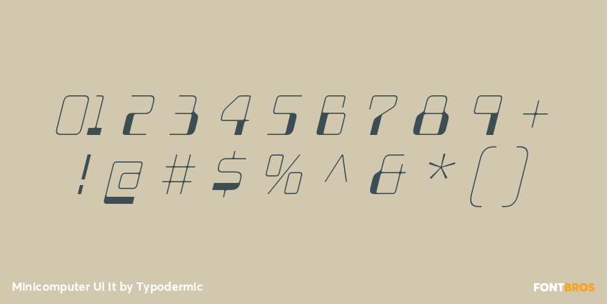 Minicomputer Ul It Font Poster #4
