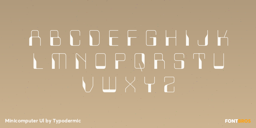 Minicomputer Ul Font Poster #2