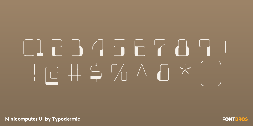 Minicomputer Ul Font Poster #4