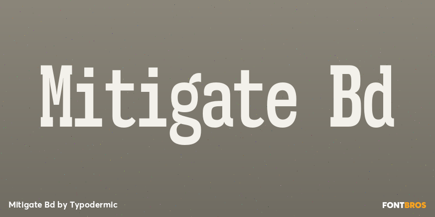 Mitigate Bd Font Poster #1