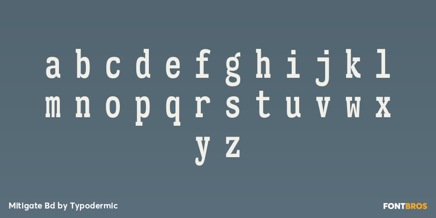 Mitigate Bd Font Poster #3