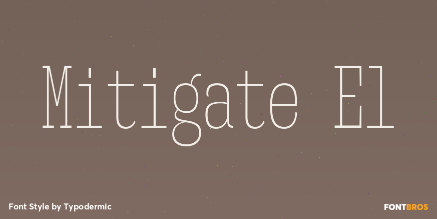 Mitigate El Font Poster #1