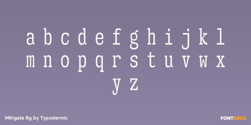 Mitigate Rg Font Poster #3
