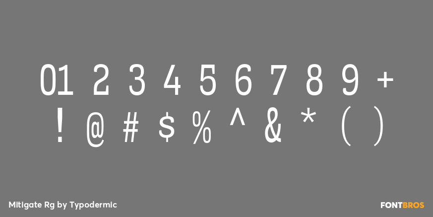 Mitigate Rg Font Poster #4