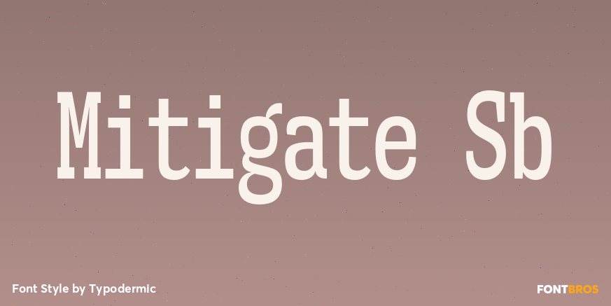 Mitigate Sb Font Poster #1