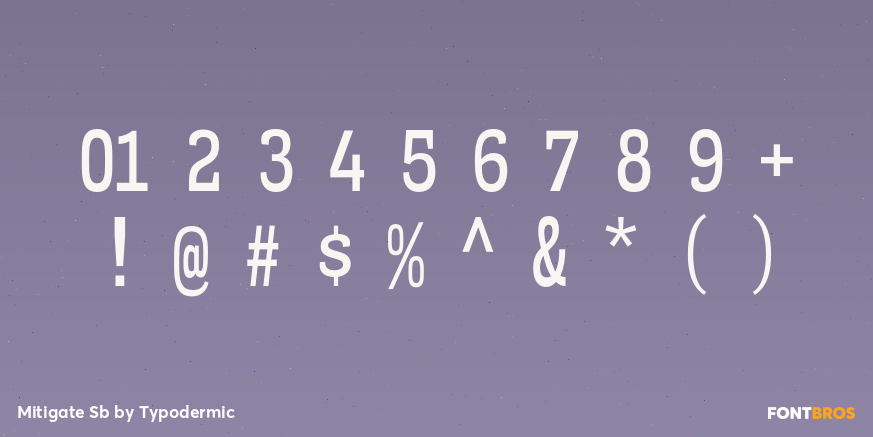 Mitigate Sb Font Poster #4
