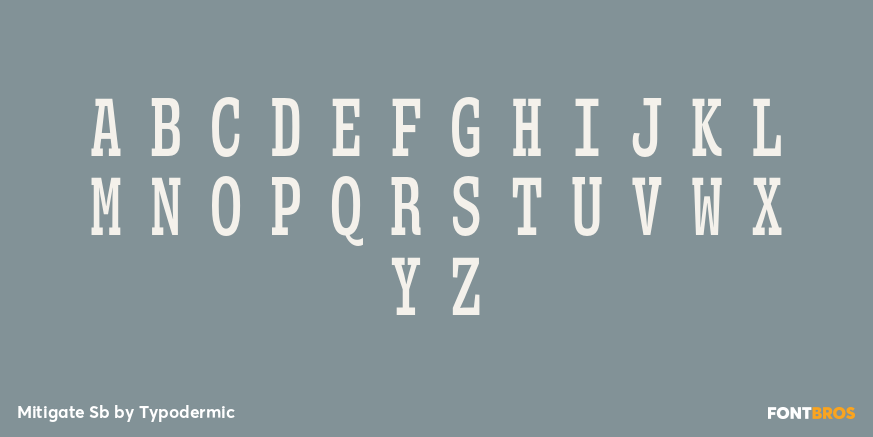 Mitigate Sb Font Poster #1