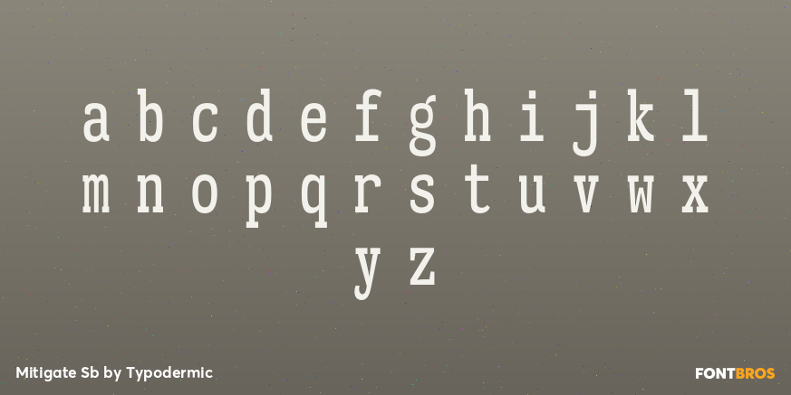 Mitigate Sb Font Poster #1