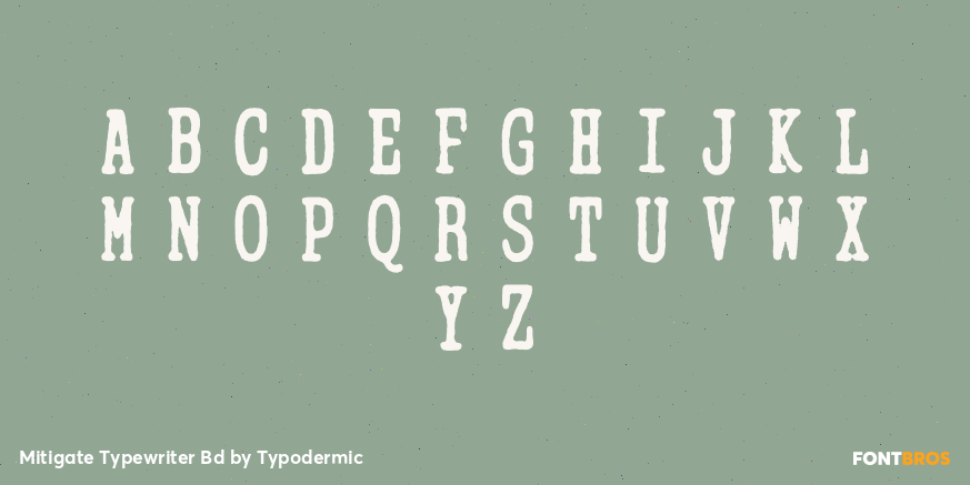 Mitigate Typewriter Bd Font Poster #2