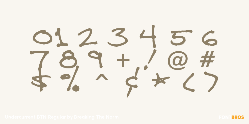 Undercurrent BTN Regular Font Poster #4