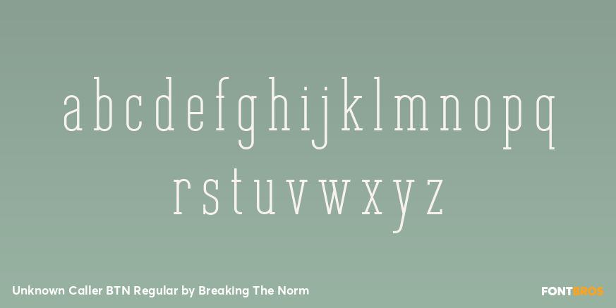 Unknown Caller BTN Regular Font Poster #3