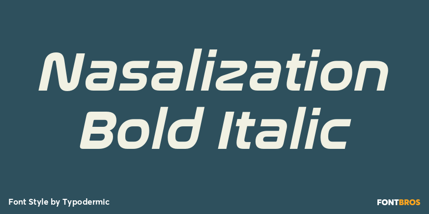 Nasalization Bold Italic Poster