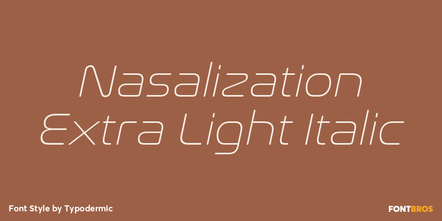Nasalization Extra Light Italic Poster