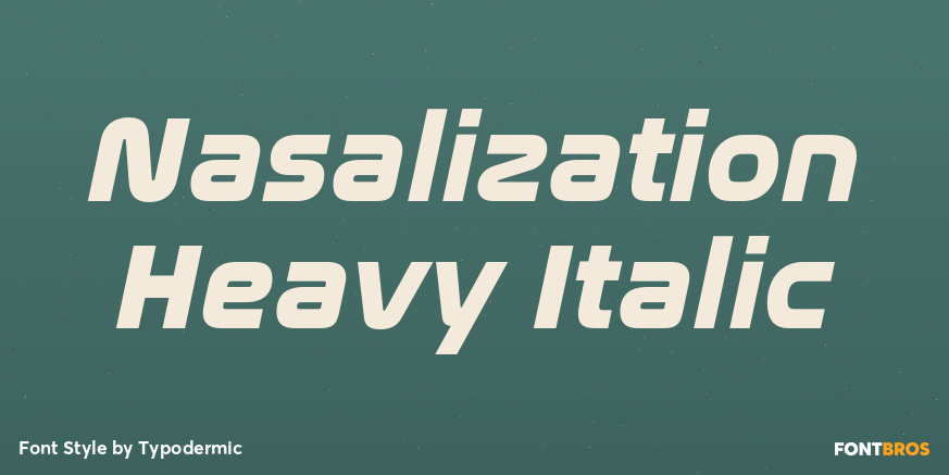 Nasalization Heavy Italic Poster