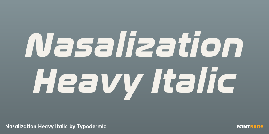 Nasalization Heavy Italic Poster