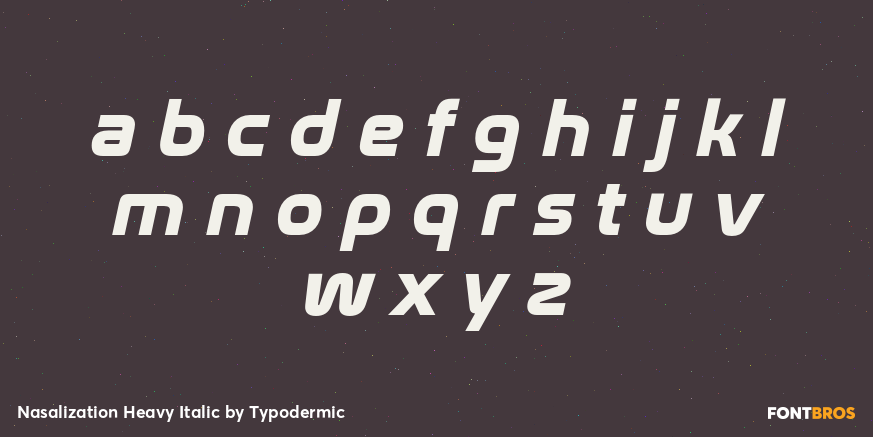 Nasalization Heavy Italic Font Poster #3