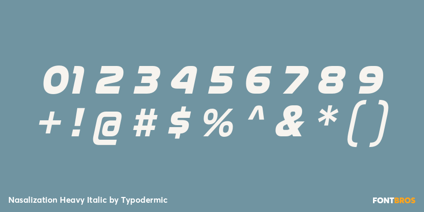 Nasalization Heavy Italic Font Poster #4