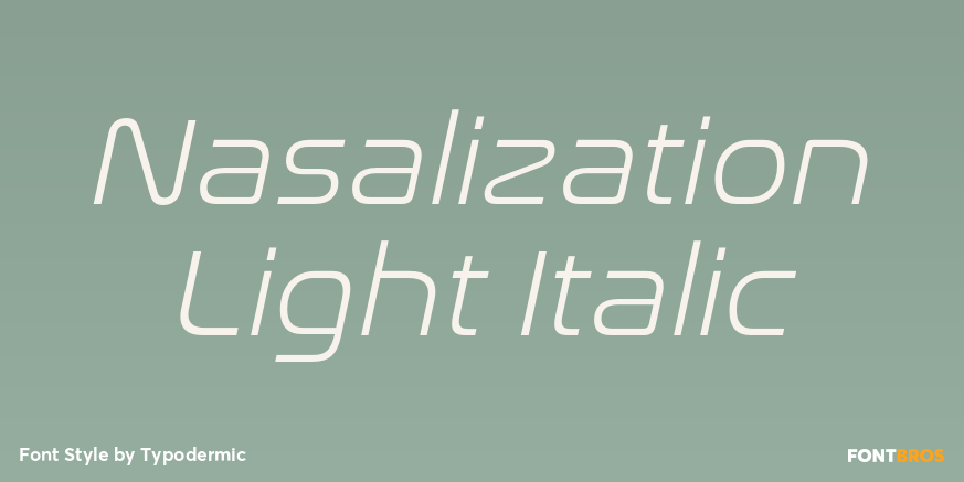 Nasalization Light Italic Poster