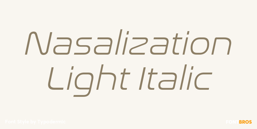 Nasalization Light Italic Poster