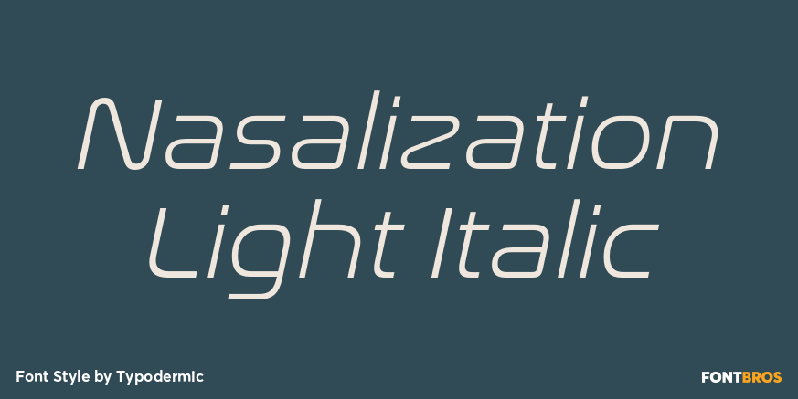 Nasalization Light Italic Poster