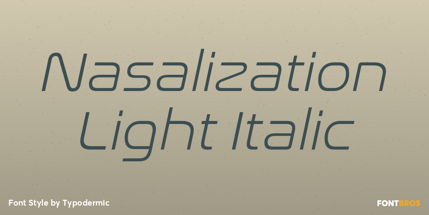 Nasalization Light Italic Poster