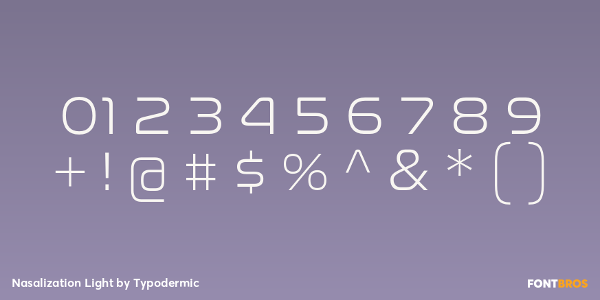 Nasalization Light Font Poster #4