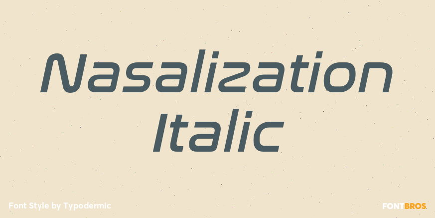 Nasalization Italic Poster