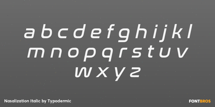 Nasalization Italic Font Poster #3