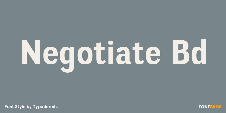 Negotiate Bd Font Poster #1