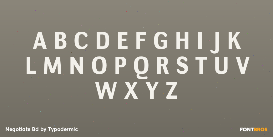 Negotiate Bd Font Poster #1