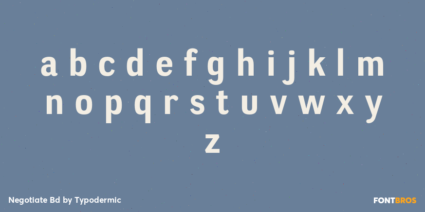 Negotiate Bd Font Poster #1