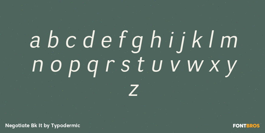 Negotiate Bk It Font Poster #1