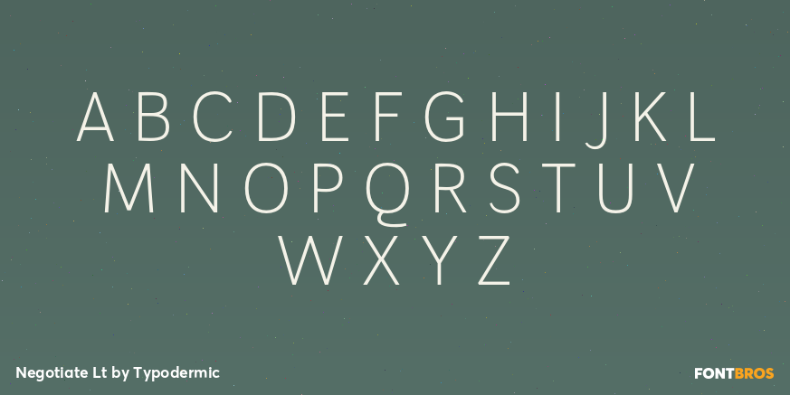 Negotiate Lt Font Poster #2