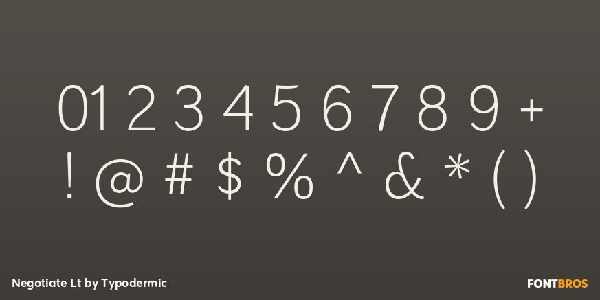 Negotiate Lt Font Poster #4