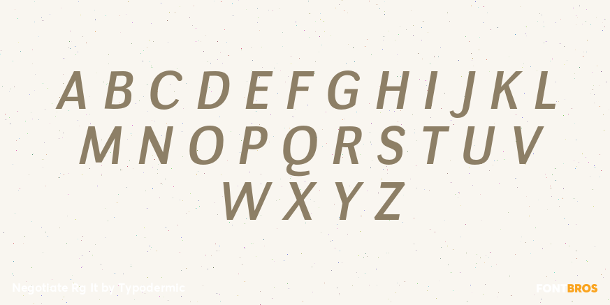 Negotiate Rg It Font Poster #2