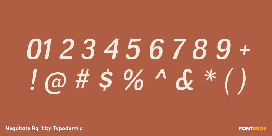 Negotiate Rg It Font Poster #4