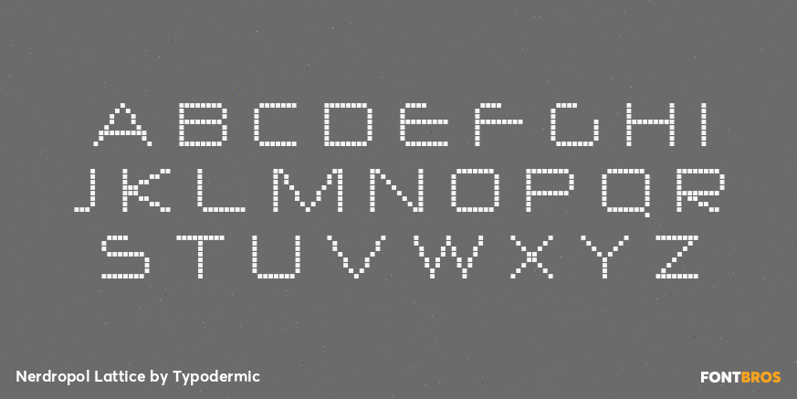 Nerdropol Lattice Font Poster #2