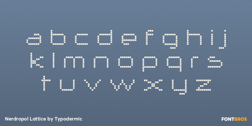 Nerdropol Lattice Font Poster #3