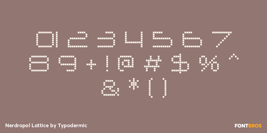 Nerdropol Lattice Font Poster #4
