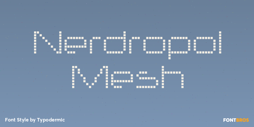 Nerdropol Mesh Font Poster #1
