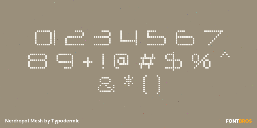Nerdropol Mesh Font Poster #1