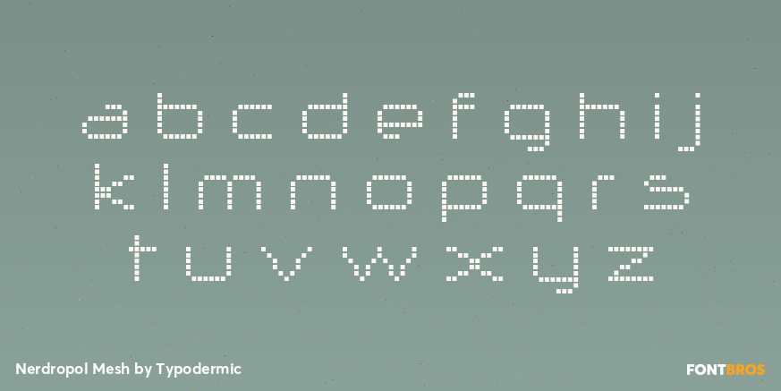 Nerdropol Mesh Font Poster #1