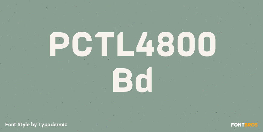 PCTL4800 Bd Font Poster #1