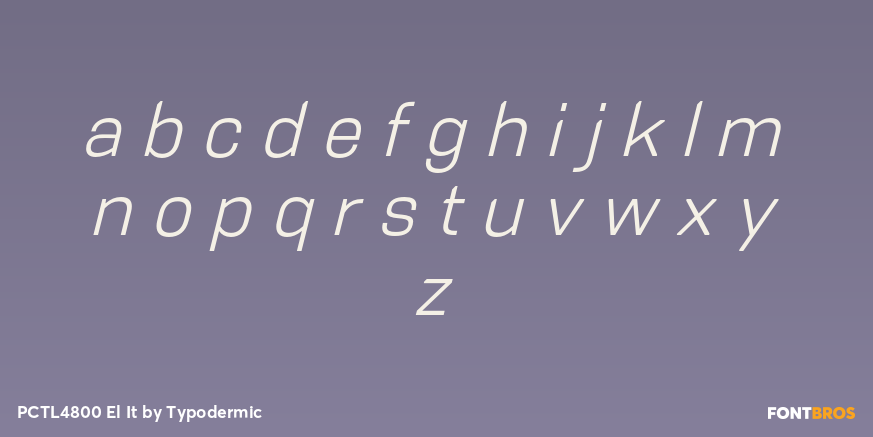 PCTL4800 El It Font Poster #3