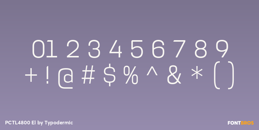 PCTL4800 El Font Poster #1