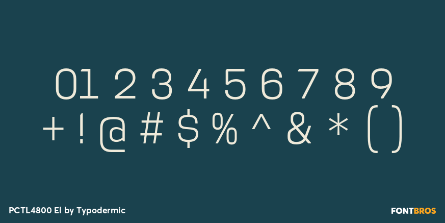 PCTL4800 El Font Poster #4